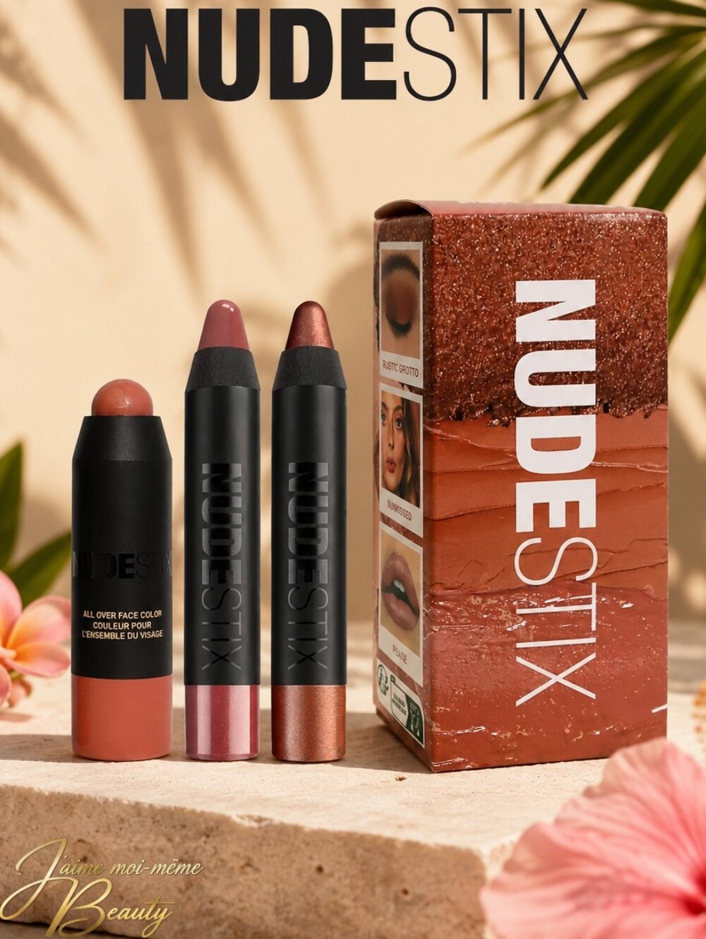 NUDESTIX Cream Color Sticks Nude 3 Piece Minis Set in Nude, Rose, Copper
